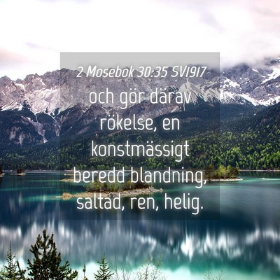 Picture 04 - 2 Mosebok 30:35 SV1917 - och gör därav rökelse, en konstmässigt beredd - Bible Verse Picture