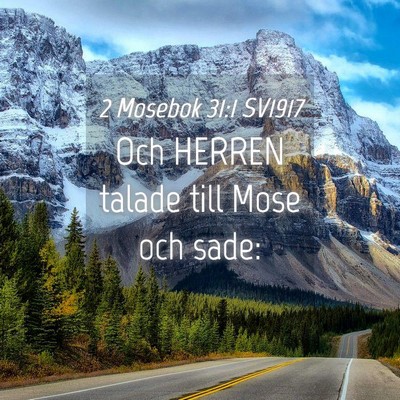 Picture 04 - 2 Mosebok 31:1 SV1917 - Och HERREN talade till Mose och - Bible Verse Picture
