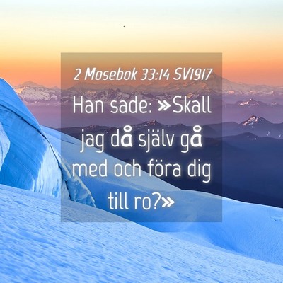 Picture 04 - 2 Mosebok 33:14 SV1917 - Han sade: »Skall jag då själv gå med och - Bible Verse Picture