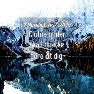 Picture 04 - 2 Mosebok 34:17 SV1917 - Gjutna gudar skall du icke göra åt - Bible Verse Picture