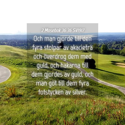 Picture 04 - 2 Mosebok 36:36 SV1917 - Och man gjorde till den fyra stolpar av - Bible Verse Picture