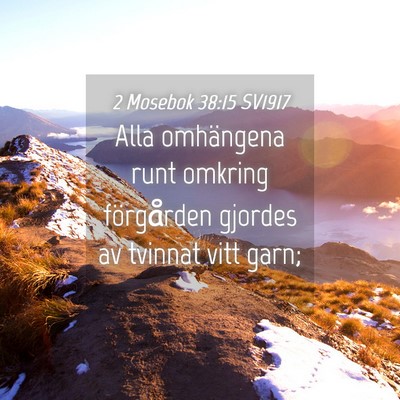Picture 04 - 2 Mosebok 38:15 SV1917 - Alla omhängena runt omkring förgården gjordes - Bible Verse Picture