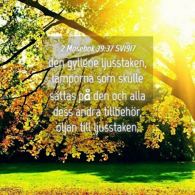 Picture 04 - 2 Mosebok 39:37 SV1917 - den gyllene ljusstaken, lamporna som skulle - Bible Verse Picture