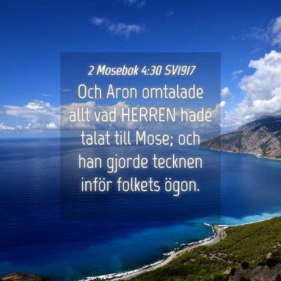 Picture 04 - 2 Mosebok 4:30 SV1917 - Och Aron omtalade allt vad HERREN hade talat till - Bible Verse Picture