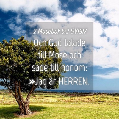 Picture 04 - 2 Mosebok 6:2 SV1917 - Och Gud talade till Mose och sade till honom: - Bible Verse Picture