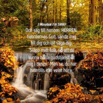 Picture 04 - 2 Mosebok 7:16 SV1917 - Och säg till honom: HERREN, hebréernas Gud, - Bible Verse Picture