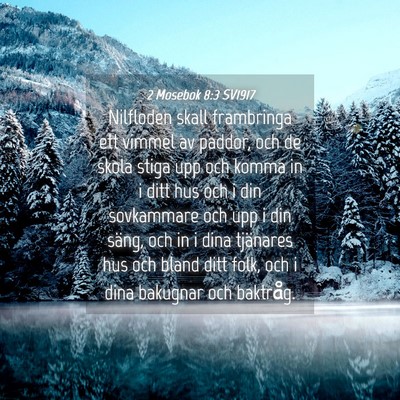 Picture 04 - 2 Mosebok 8:3 SV1917 - Nilfloden skall frambringa ett vimmel av paddor, - Bible Verse Picture