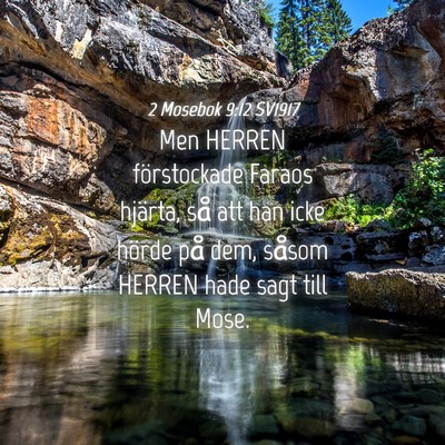 Picture 04 - 2 Mosebok 9:12 SV1917 - Men HERREN förstockade Faraos hjärta, så att - Bible Verse Picture
