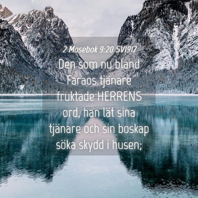 Picture 04 - 2 Mosebok 9:20 SV1917 - Den som nu bland Faraos tjänare fruktade HERRENS - Bible Verse Picture