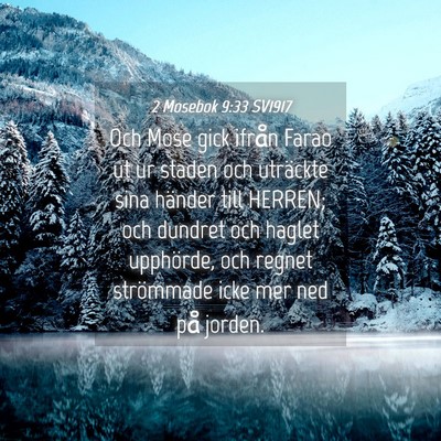 Picture 04 - 2 Mosebok 9:33 SV1917 - Och Mose gick ifrån Farao ut ur staden och - Bible Verse Picture