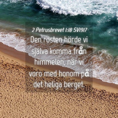 Picture 04 - 2 Petrusbrevet 1:18 SV1917 - Den rösten hörde vi själva komma från - Bible Verse Picture
