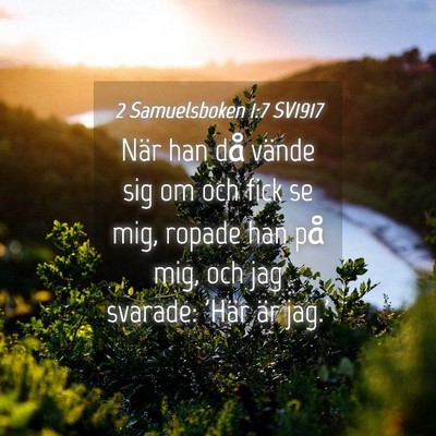 Picture 04 - 2 Samuelsboken 1:7 SV1917 - När han då vände sig om och fick se mig, - Bible Verse Picture