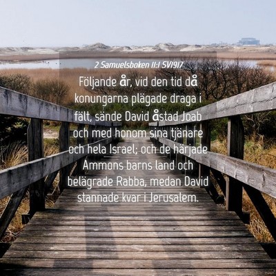Picture 04 - 2 Samuelsboken 11:1 SV1917 - Följande år, vid den tid då konungarna - Bible Verse Picture