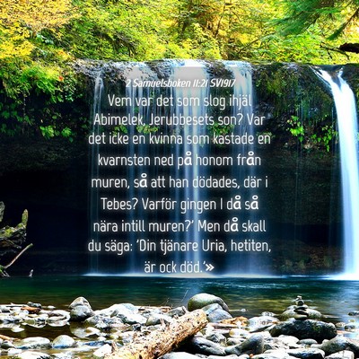 Picture 04 - 2 Samuelsboken 11:21 SV1917 - Vem var det som slog ihjäl Abimelek, Jerubbesets - Bible Verse Picture