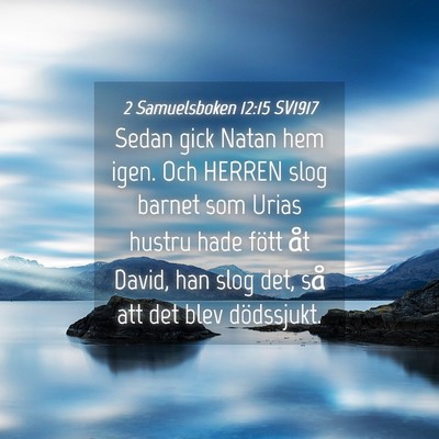 Picture 04 - 2 Samuelsboken 12:15 SV1917 - Sedan gick Natan hem igen. Och HERREN slog barnet - Bible Verse Picture