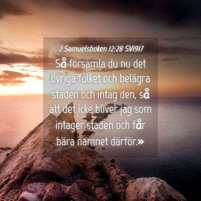 Picture 04 - 2 Samuelsboken 12:28 SV1917 - Så församla du nu det övriga folket och - Bible Verse Picture