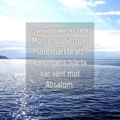 Picture 04 - 2 Samuelsboken 14:1 SV1917 - Men Joab, Serujas son, märkte att konungens - Bible Verse Picture