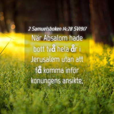 Picture 04 - 2 Samuelsboken 14:28 SV1917 - När Absalom hade bott två hela år i Jerusalem - Bible Verse Picture
