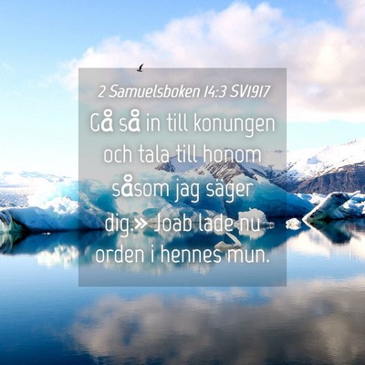 Picture 04 - 2 Samuelsboken 14:3 SV1917 - Gå så in till konungen och tala till honom - Bible Verse Picture