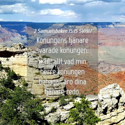 Picture 04 - 2 Samuelsboken 15:15 SV1917 - Konungens tjänare svarade konungen: »Till allt - Bible Verse Picture
