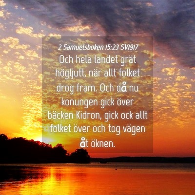 Picture 04 - 2 Samuelsboken 15:23 SV1917 - Och hela landet grät högljutt, när allt folket - Bible Verse Picture