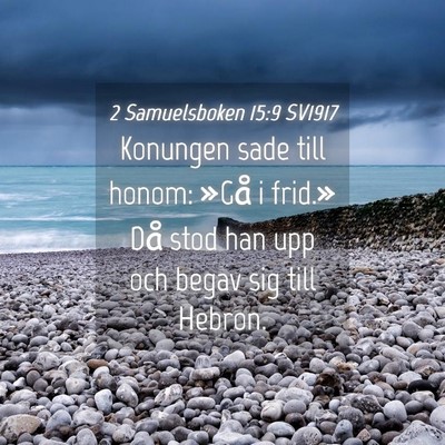 Picture 04 - 2 Samuelsboken 15:9 SV1917 - Konungen sade till honom: »Gå i frid.» Då - Bible Verse Picture