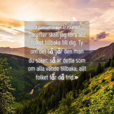 Picture 04 - 2 Samuelsboken 17:3 SV1917 - Därefter skall jag föra allt folket tillbaka - Bible Verse Picture