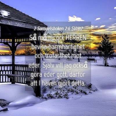 Picture 04 - 2 Samuelsboken 2:6 SV1917 - Så må nu ock HERREN bevisa barmhärtighet och - Bible Verse Picture