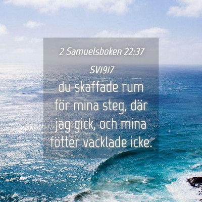 Picture 04 - 2 Samuelsboken 22:37 SV1917 - du skaffade rum för mina steg, där jag gick, - Bible Verse Picture
