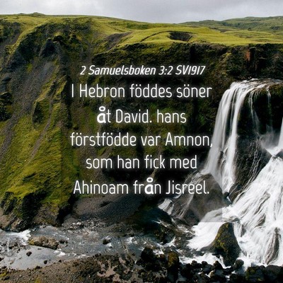 Picture 04 - 2 Samuelsboken 3:2 SV1917 - I Hebron föddes söner åt David. hans - Bible Verse Picture