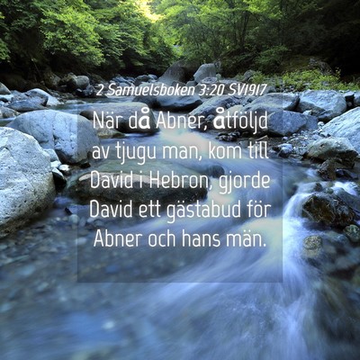 Picture 04 - 2 Samuelsboken 3:20 SV1917 - När då Abner, åtföljd av tjugu man, kom till - Bible Verse Picture