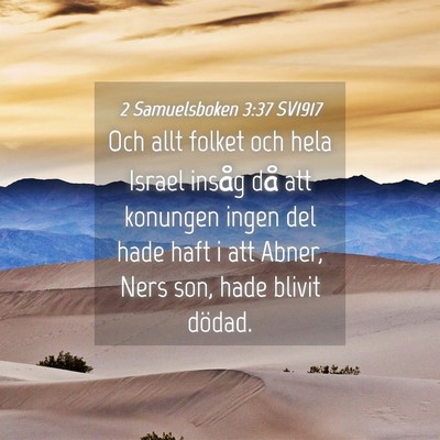 Picture 04 - 2 Samuelsboken 3:37 SV1917 - Och allt folket och hela Israel insåg då att - Bible Verse Picture