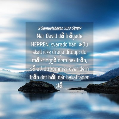 Picture 04 - 2 Samuelsboken 5:23 SV1917 - När David då frågade HERREN, svarade han: »Du - Bible Verse Picture