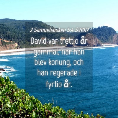 Picture 04 - 2 Samuelsboken 5:4 SV1917 - David var trettio år gammal, när han blev - Bible Verse Picture