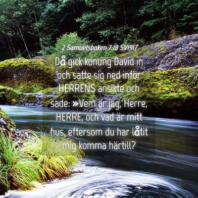 Picture 04 - 2 Samuelsboken 7:18 SV1917 - Då gick konung David in och satte sig ned inför - Bible Verse Picture