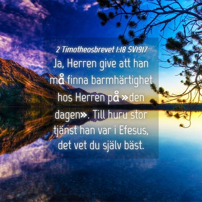 Picture 04 - 2 Timotheosbrevet 1:18 SV1917 - Ja, Herren give att han må finna barmhärtighet - Bible Verse Picture