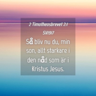 Picture 04 - 2 Timotheosbrevet 2:1 SV1917 - Så bliv nu du, min son, allt starkare i den nåd - Bible Verse Picture
