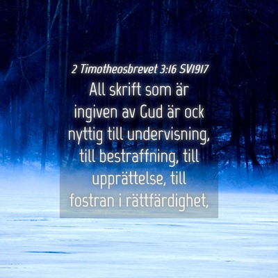 Picture 04 - 2 Timotheosbrevet 3:16 SV1917 - All skrift som är ingiven av Gud är ock nyttig - Bible Verse Picture