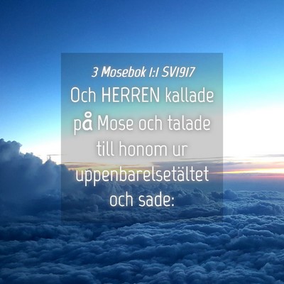 Picture 04 - 3 Mosebok 1:1 SV1917 - Och HERREN kallade på Mose och talade till honom - Bible Verse Picture