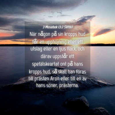 Picture 04 - 3 Mosebok 13:2 SV1917 - När någon på sin kropps hud får en - Bible Verse Picture