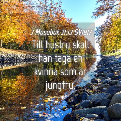 Picture 04 - 3 Mosebok 21:13 SV1917 - Till hustru skall han taga en kvinna som är - Bible Verse Picture