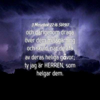 Picture 04 - 3 Mosebok 22:16 SV1917 - och därigenom draga över dem missgärning och - Bible Verse Picture