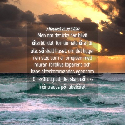Picture 04 - 3 Mosebok 25:30 SV1917 - Men om det icke har blivit återbördat, förrän - Bible Verse Picture