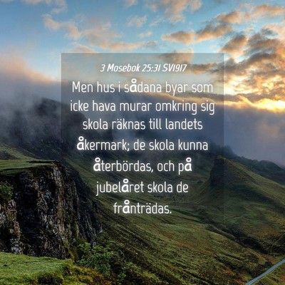 Picture 04 - 3 Mosebok 25:31 SV1917 - Men hus i sådana byar som icke hava murar - Bible Verse Picture
