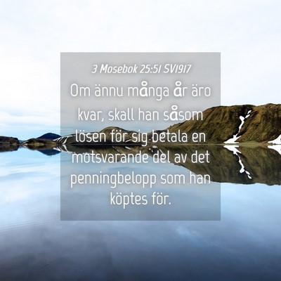 Picture 04 - 3 Mosebok 25:51 SV1917 - Om ännu många år äro kvar, skall han såsom - Bible Verse Picture