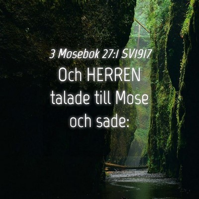 Picture 04 - 3 Mosebok 27:1 SV1917 - Och HERREN talade till Mose och - Bible Verse Picture