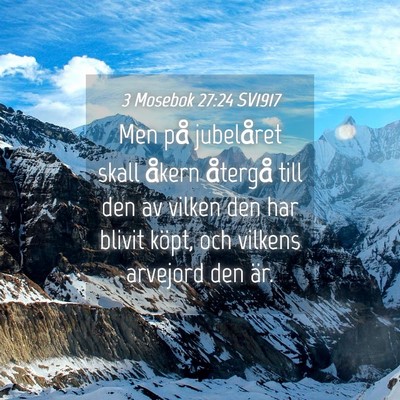 Picture 04 - 3 Mosebok 27:24 SV1917 - Men på jubelåret skall åkern återgå till den - Bible Verse Picture