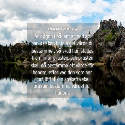 Picture 04 - 3 Mosebok 27:8 SV1917 - Är någon i sådant armod att han icke kan - Bible Verse Picture