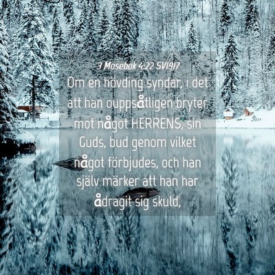 Picture 04 - 3 Mosebok 4:22 SV1917 - Om en hövding syndar, i det att han - Bible Verse Picture