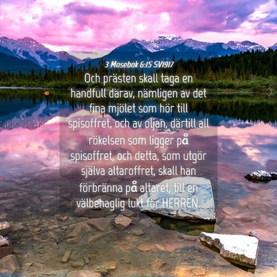 Picture 04 - 3 Mosebok 6:15 SV1917 - Och prästen skall taga en handfull därav, - Bible Verse Picture